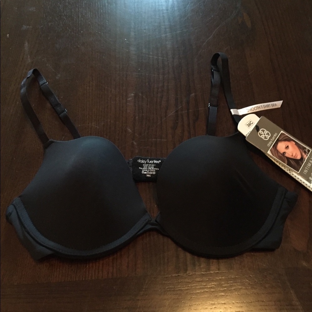 New with tags, solid black T-shirt bra
